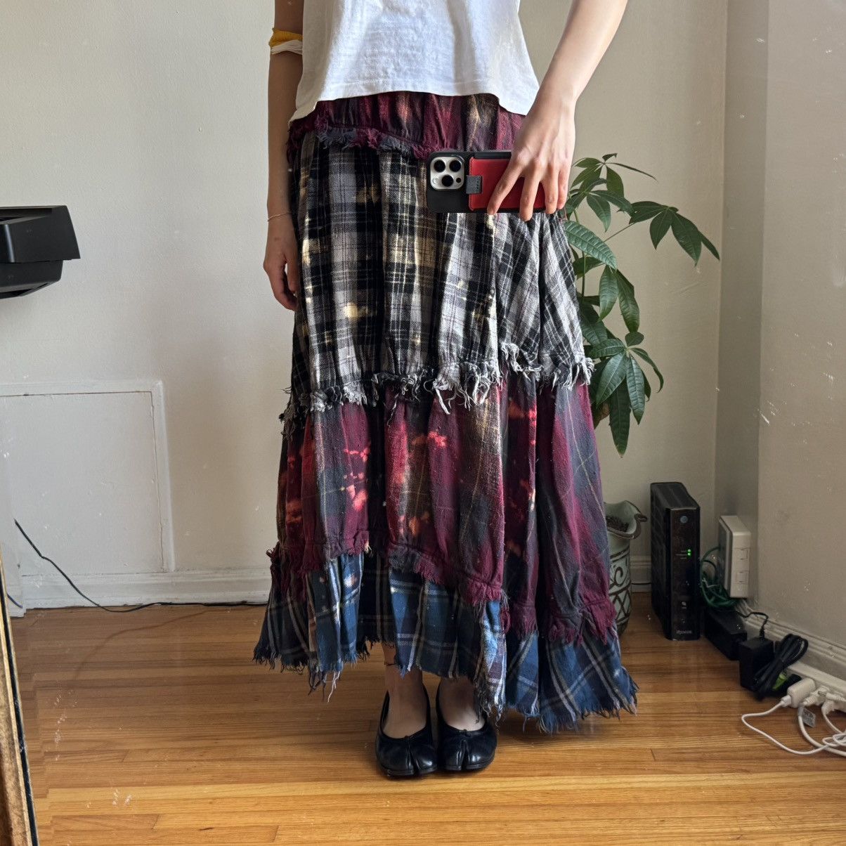 R13 R13 PIECED GATHERED SKIRT Size 26" / US 2 / IT 38 - 1 Thumbnail