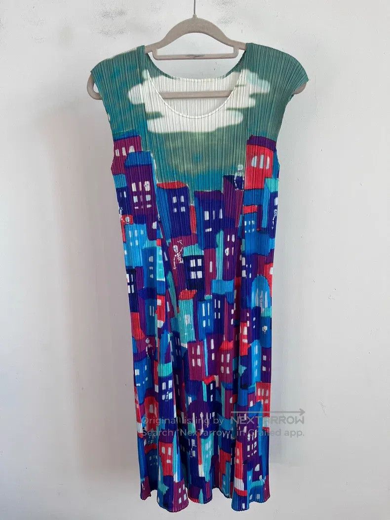 Issey Miyake Issey Miyake Color-Block Mini Dress Size L / US 10 / IT 46 - 1 Thumbnail