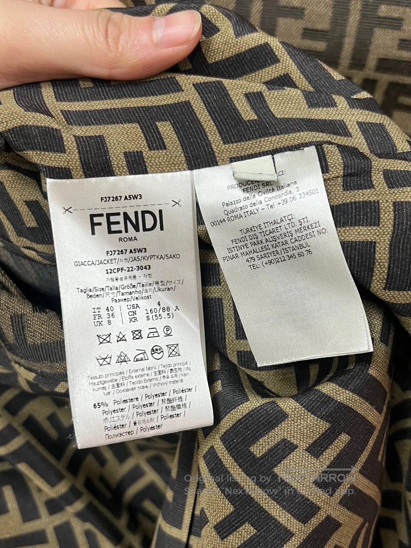 Fendi FENDI New Arrival All-Over Print Denim Jacket| Size XS / US 0-2 / IT 36-38 - 4 Thumbnail