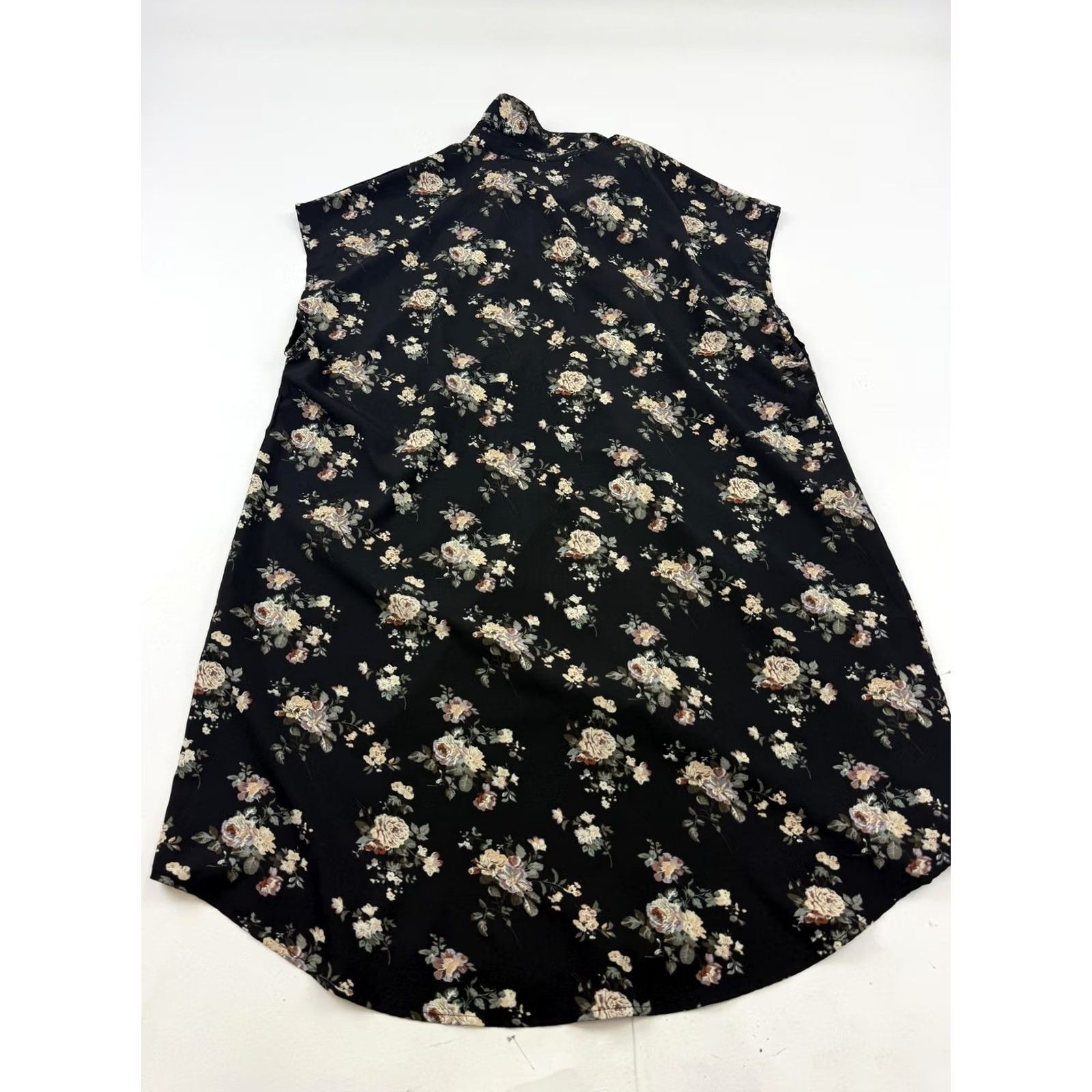 Vintage Emery Rose Blouse Womens 2XL Black Floral Sleeveless Button Front Tunic Top Size XXL / US 16-18 / IT 52-54 - 5 Thumbnail