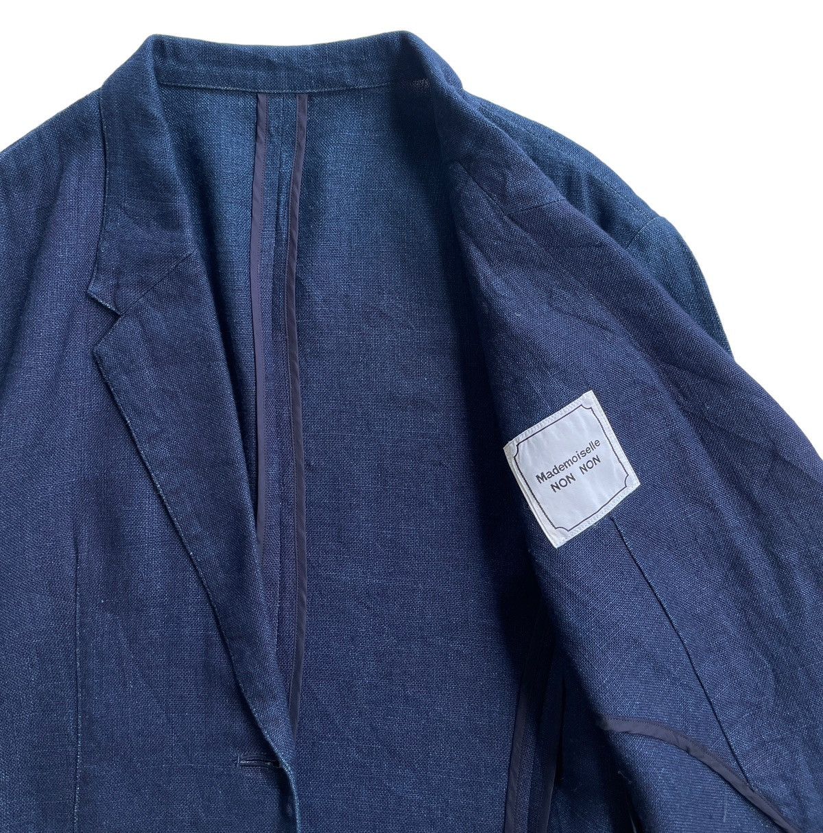 Indigo Modemoiselle Non Non Blue Indigo Linen Jacket Size US M / EU 48-50 / 2 - 6 Thumbnail