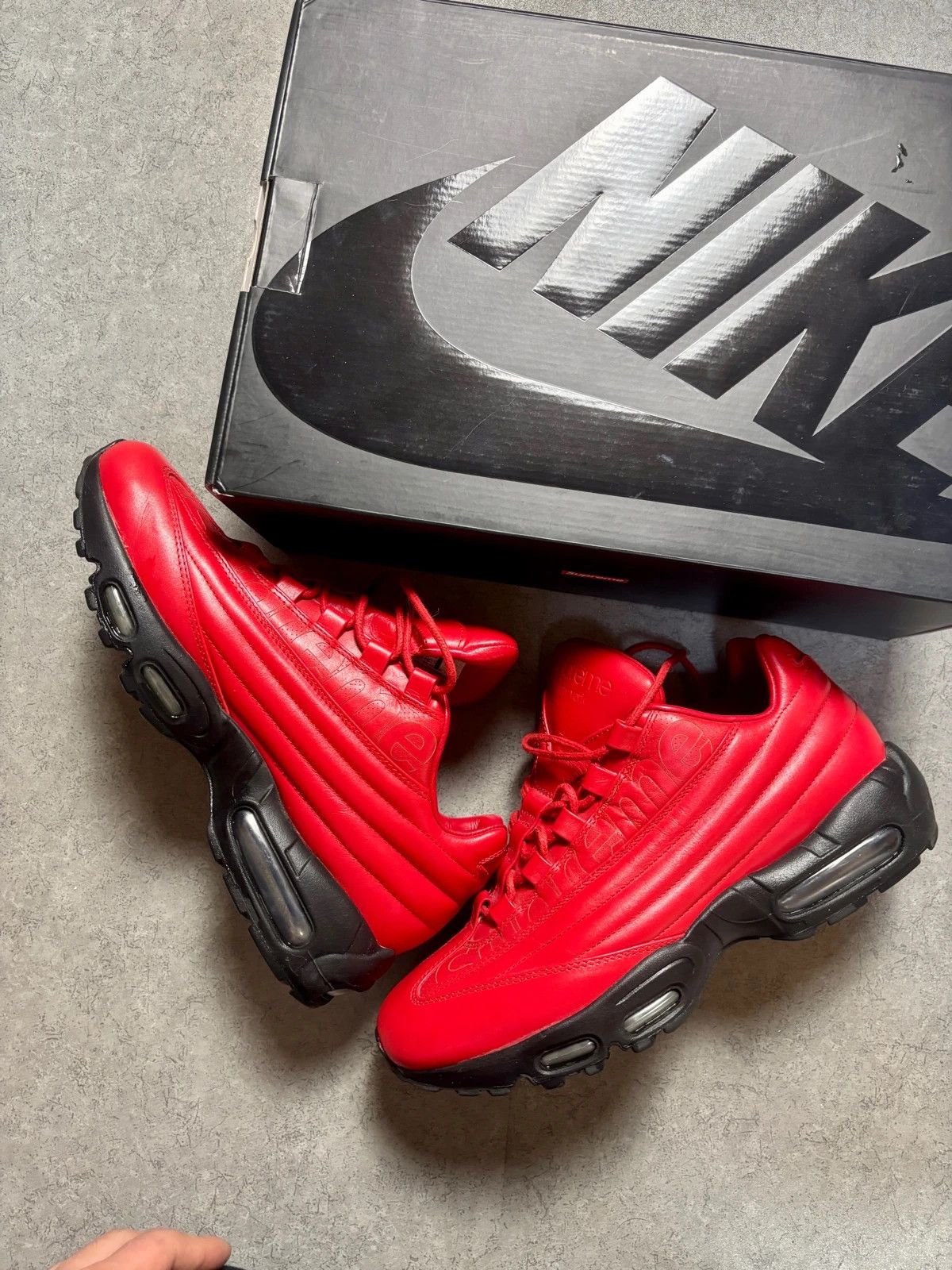 Supreme Nike Air Max 95 Lux x Supreme Red – Made in Italy Size US 9.5 / EU 42-43 - 7 Thumbnail