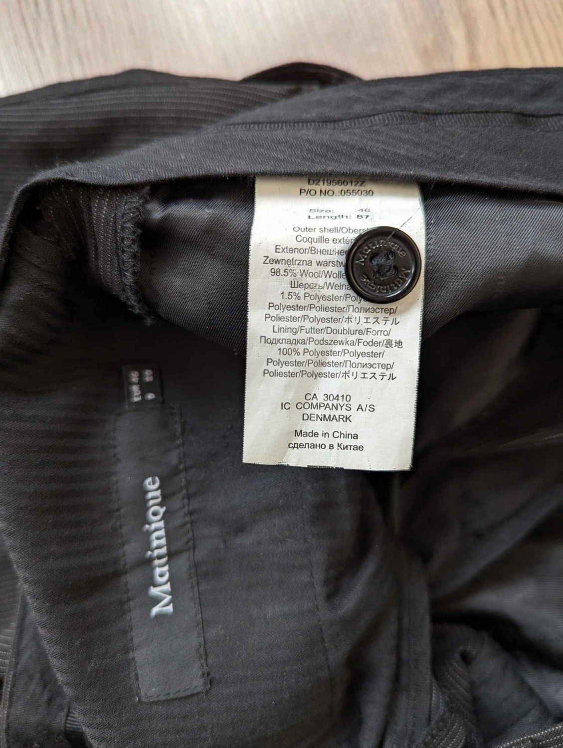 Matinique Matinique Wool Striped Black Dress Pants Slim 31 Size US 31 - 5 Thumbnail