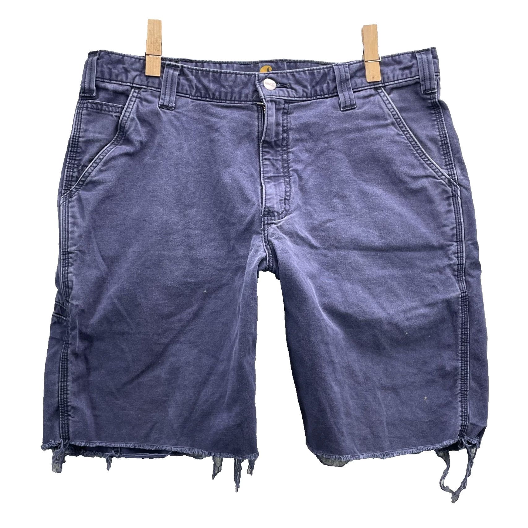 Carhartt Carhartt Shorts Mens 35 Blue Crop Relaxed Workwear Skate Grunge Y2k Short Cargo 90s Nature Outdoor Mens Size US 35 - 2 Thumbnail