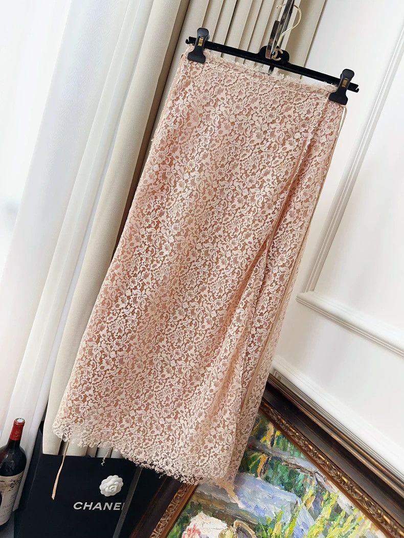 Dior Dior Pink Lace Top and Skirt Set-2506 Size S / US 4 / IT 40 - 6 Thumbnail