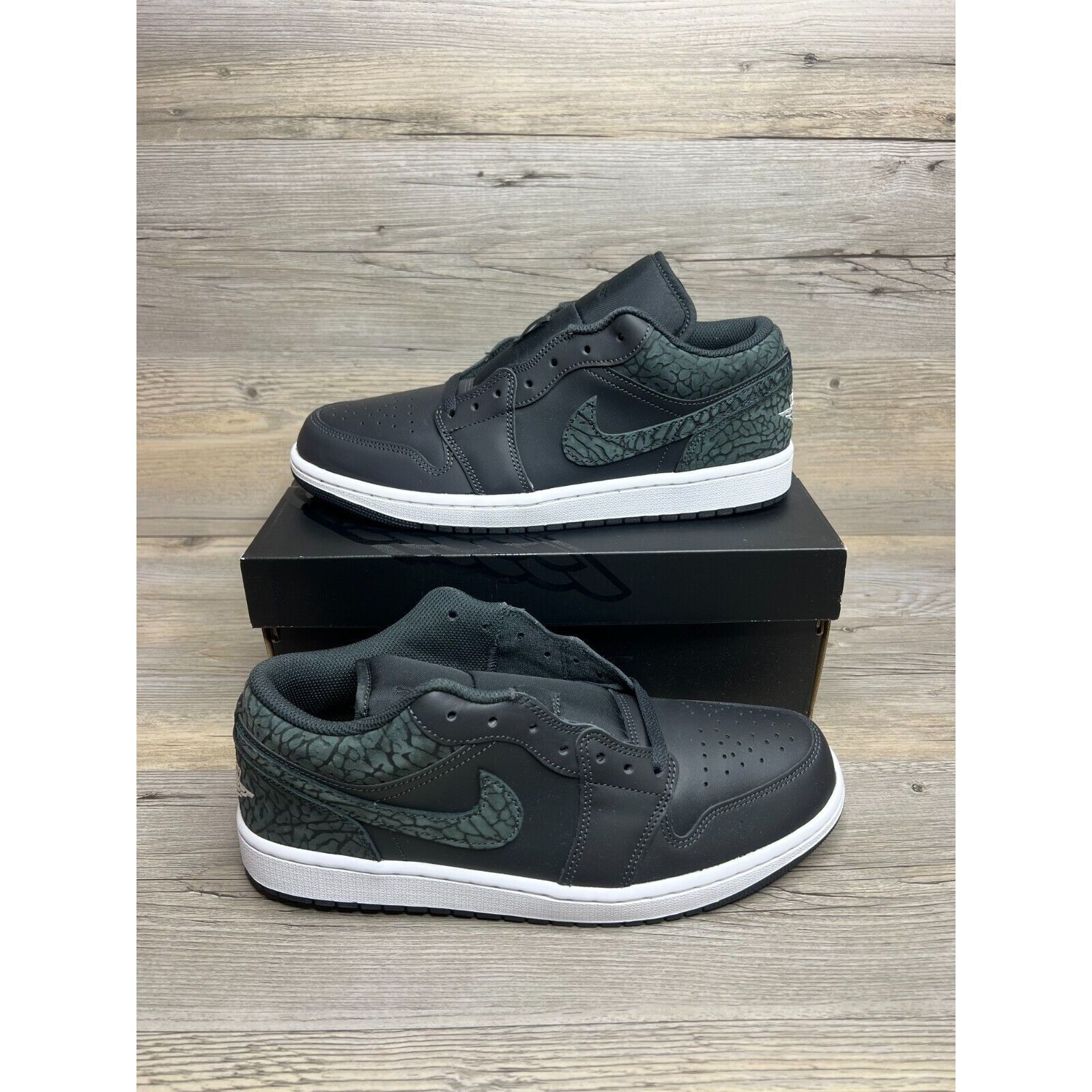 image of Nike Air Jordan 1 Low Se Black Elephant Mens Size 11 Black Shoes