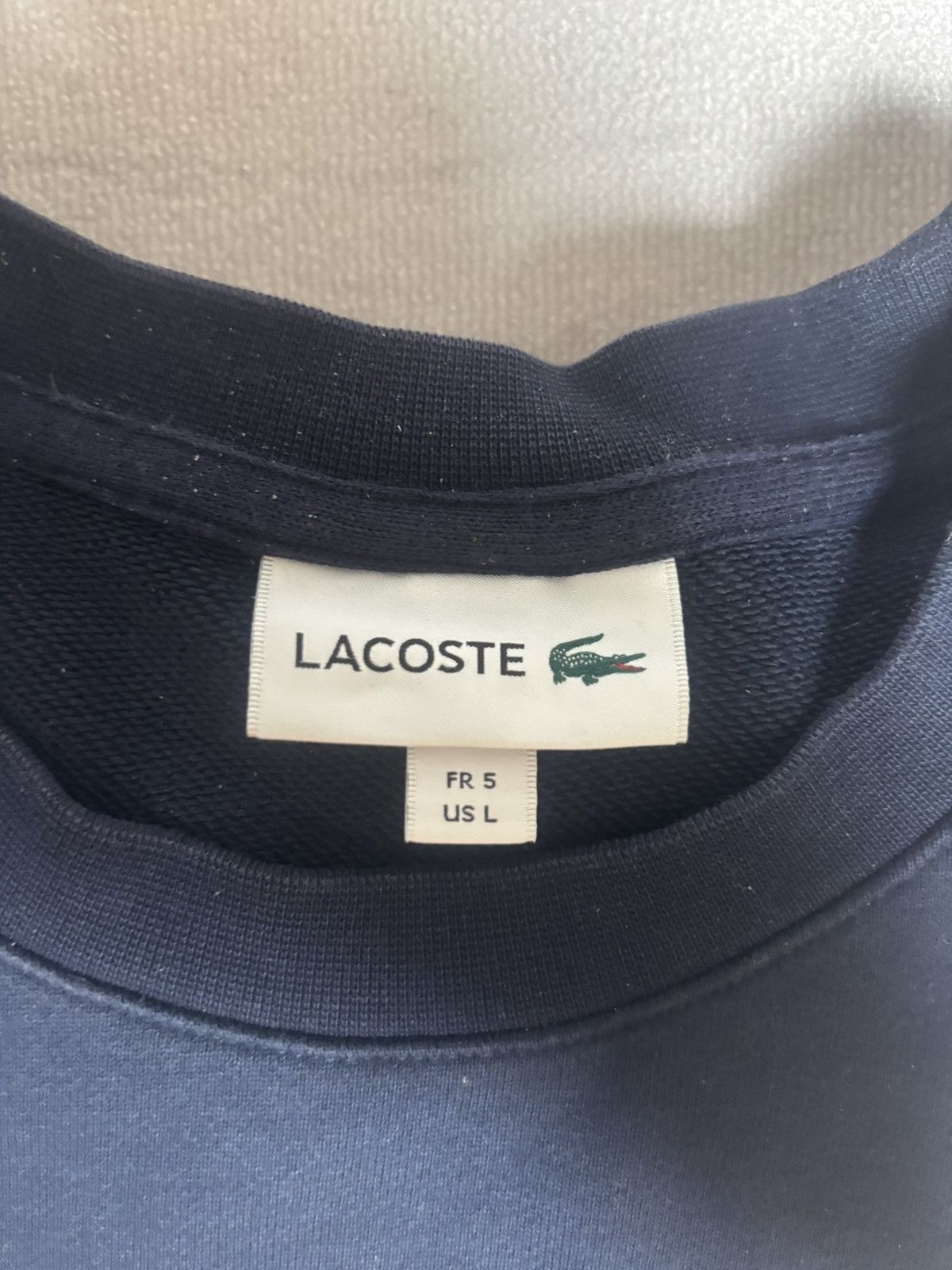 Lacoste Blue Lacoste sweatshirt size M/L white crocodile logo Size US L / EU 52-54 / 3 - 3 Thumbnail