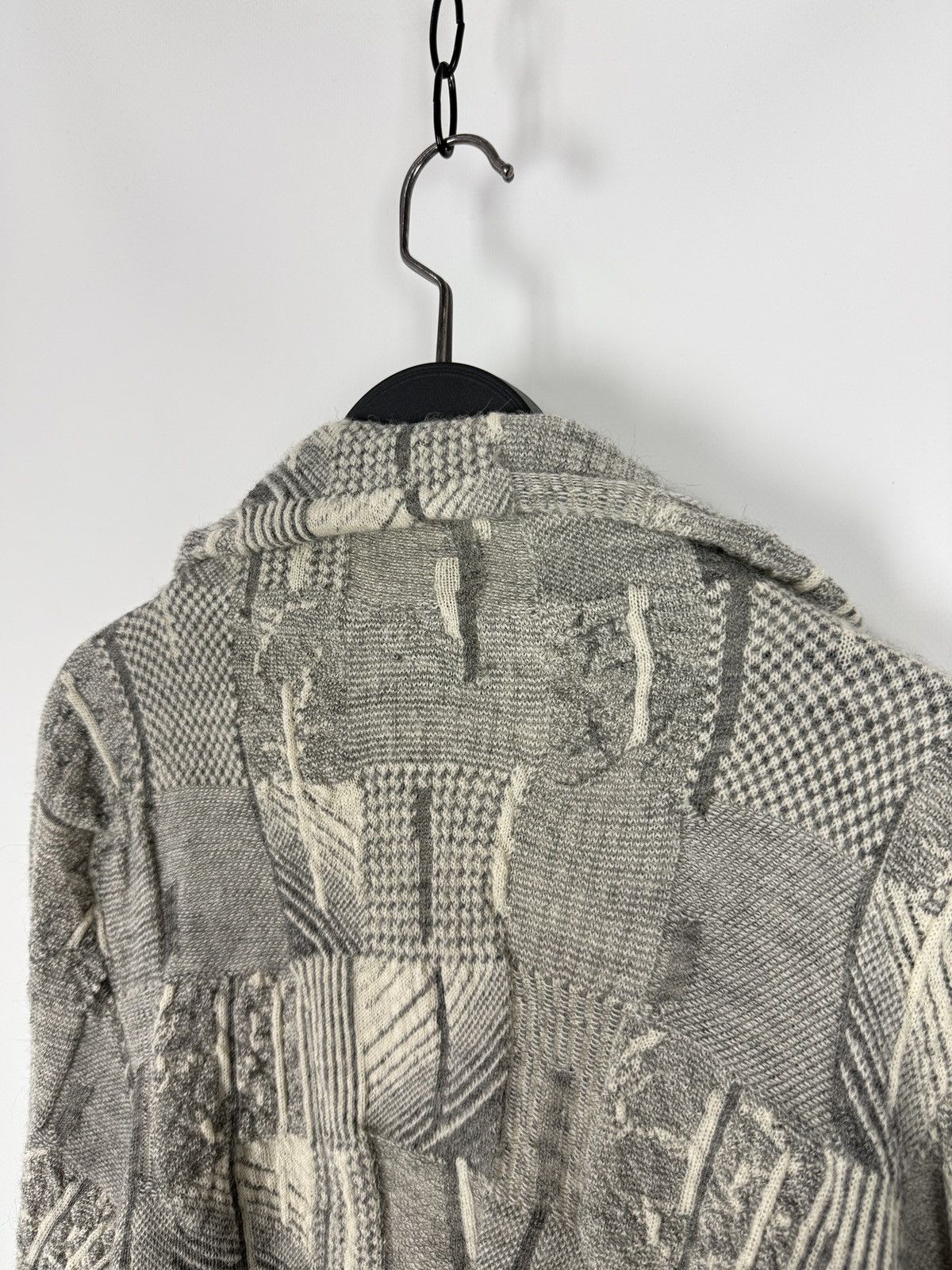 Other Crea Concept Alpaca Merino Collared 3D Knit Open Cardigan Size M / US 6-8 / IT 42-44 - 8 Thumbnail
