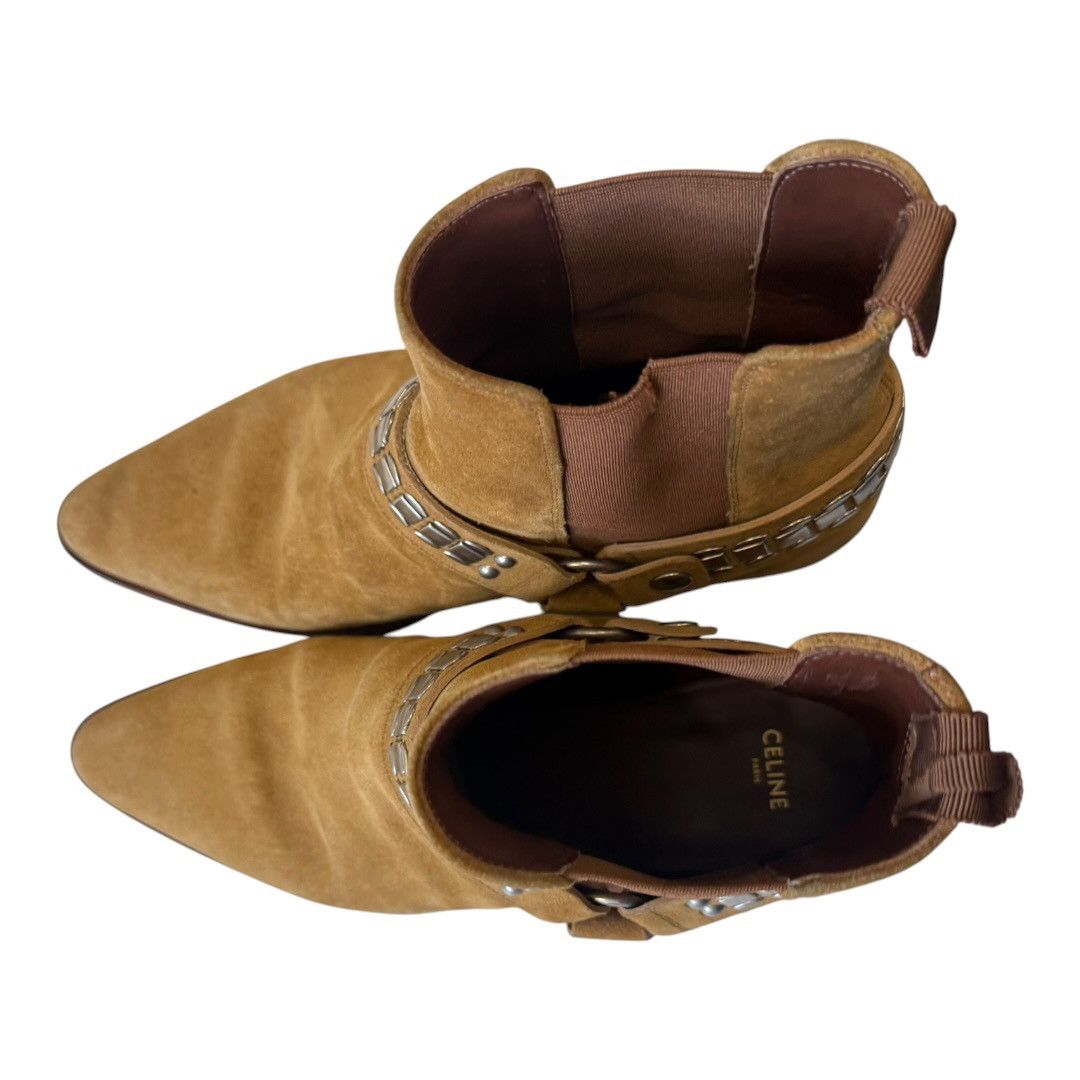 Celine Celine Studded Camargue Boot in Light Brown Suede / Silver Size US 8.5 / EU 41-42 - 6 Thumbnail