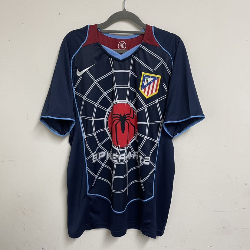 Vintage 2004-05 Atletico Madrid Simeone Away Soccer Jersey Size US L / EU 52-54 / 3 - 1 Thumbnail