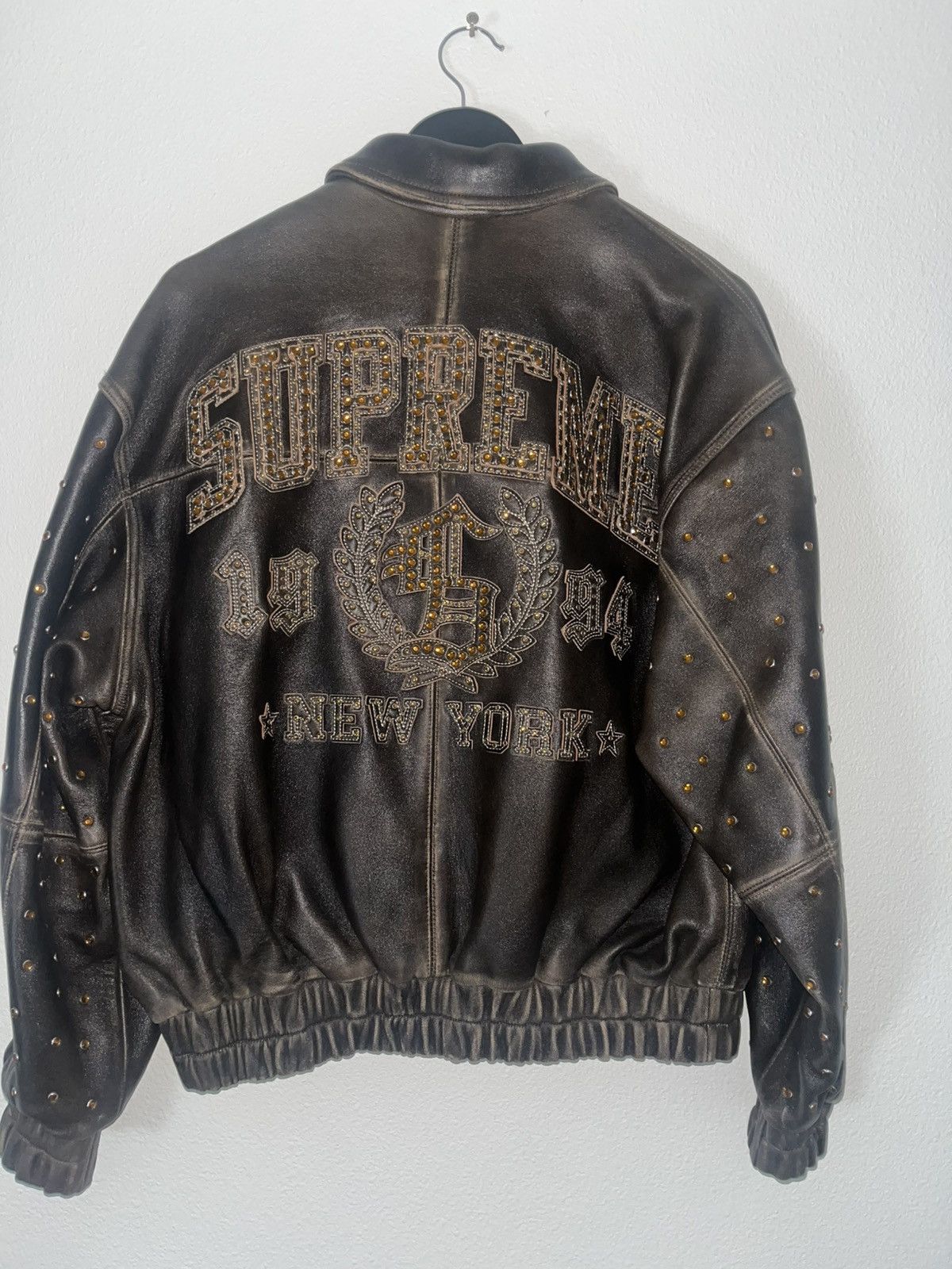 Supreme Supreme Gem Studded Leather Jacket Brown Size US S / EU 44-46 / 1 - 5 Thumbnail