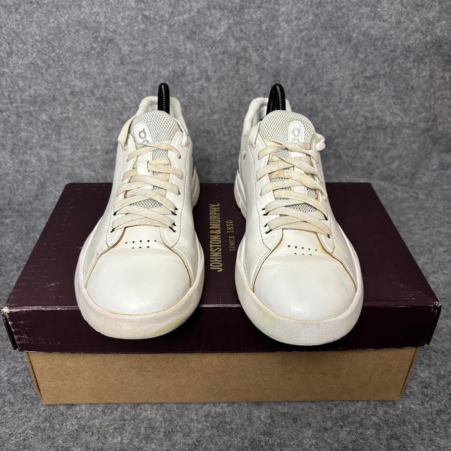 On On The Roger Advantage White Leather Running Shoes Women 8.5 Size US 8.5 / IT 38.5 - 3 Thumbnail