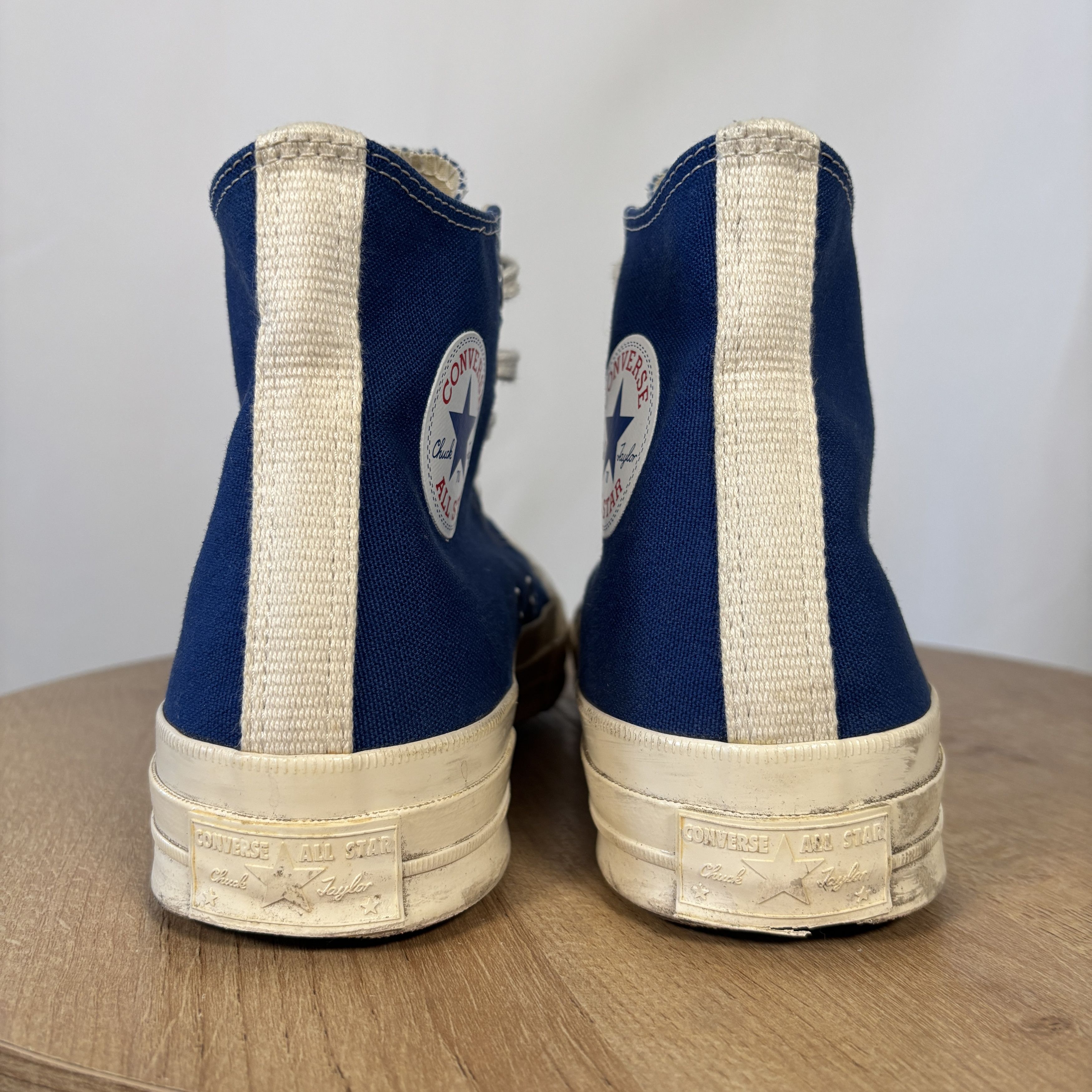 CDG by Comme des Garcons Converse x CDG Play Blue Chuck 70 Hi Tops 9M USED Size US 9 / EU 42 - 5 Thumbnail