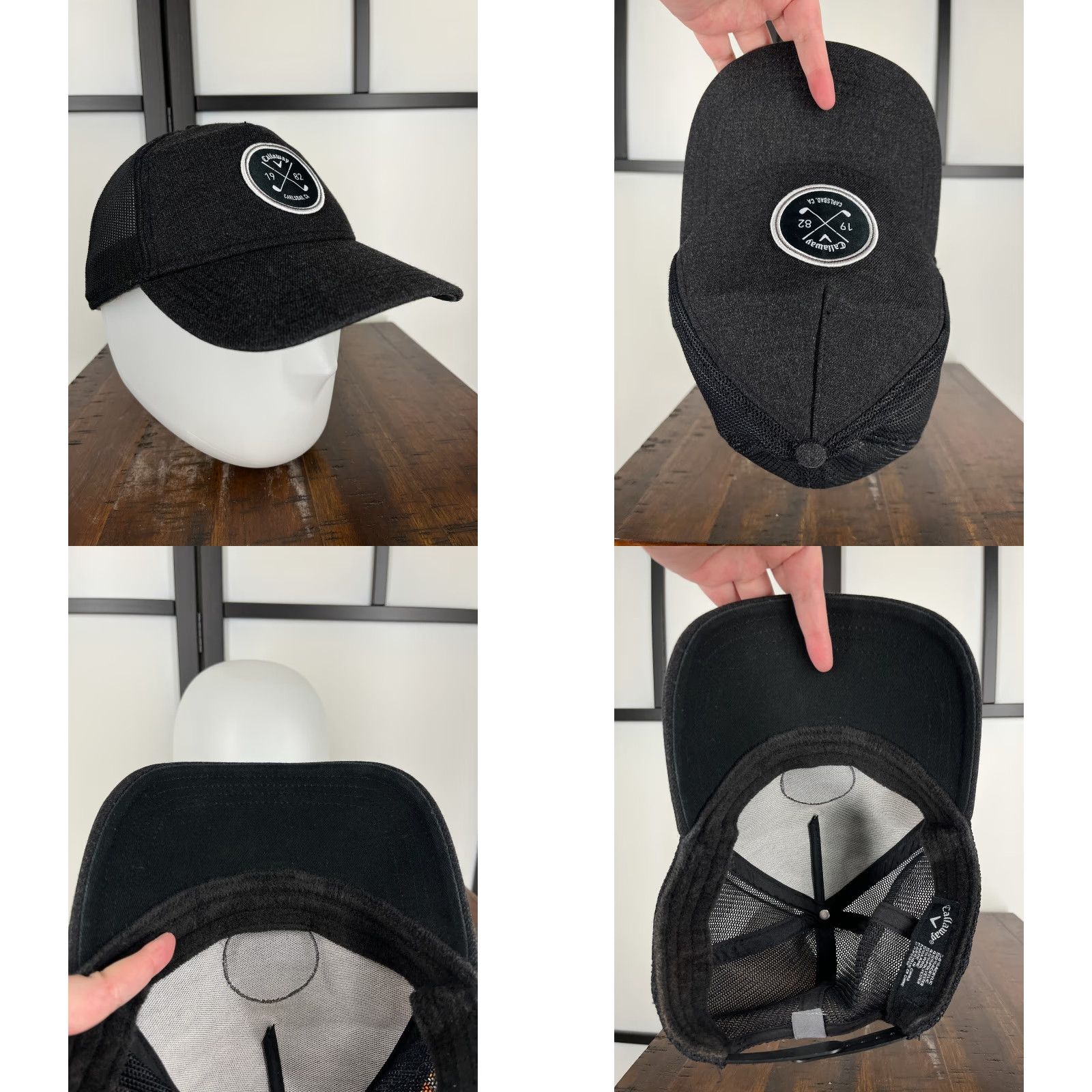 Callaway Callaway Hat Cap Snap Back Adult One Size Black Trucker Golf Golfer Carlsbad CA Wool Size ONE SIZE - 8 Thumbnail