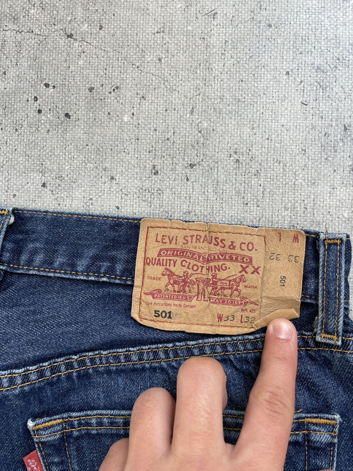 Jean × Levi's × Vintage Jeans LEVIS 501 Vintage Wash Blue Denim 90s Size US 33 - 3 Thumbnail
