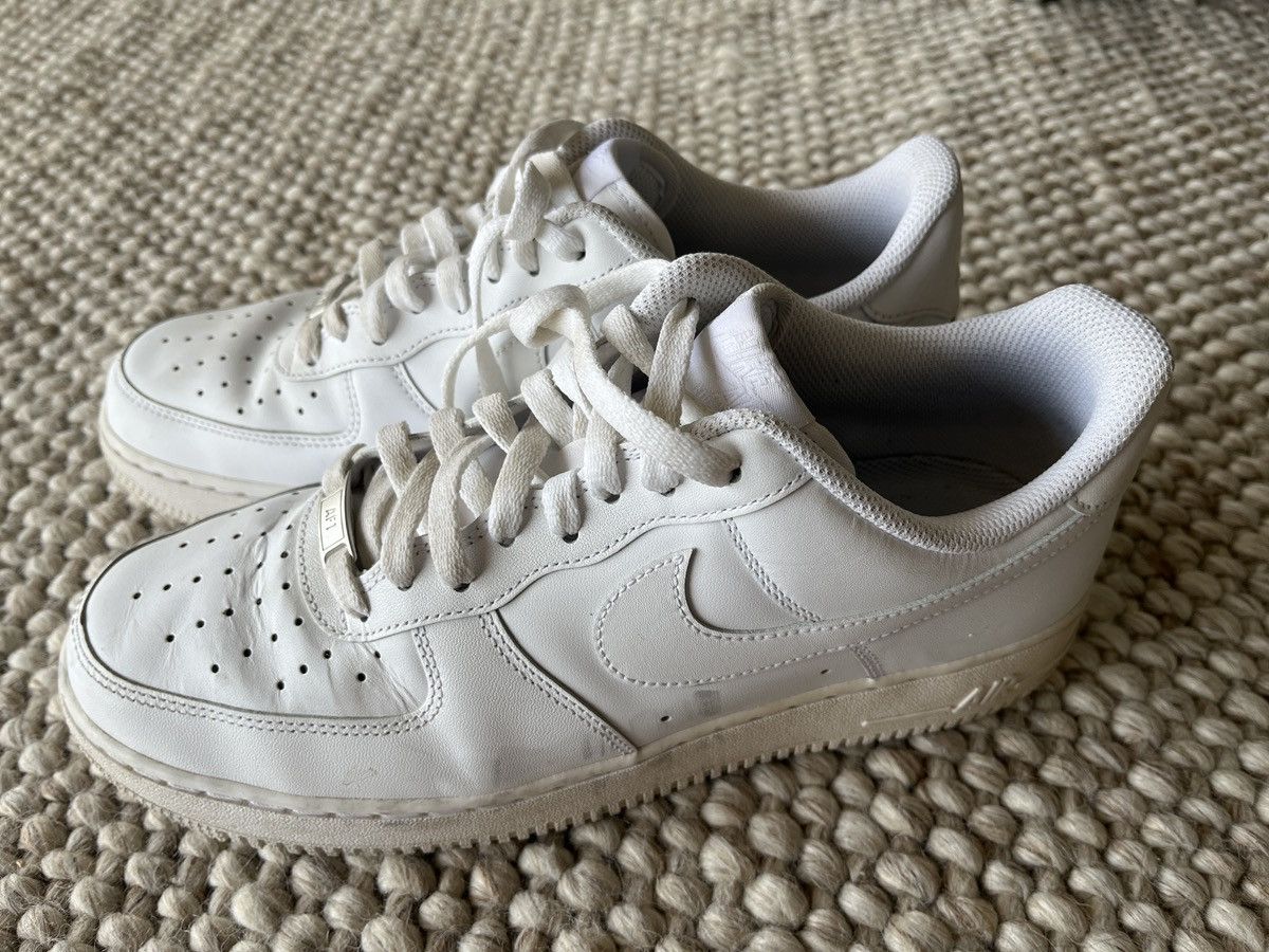 Nike All white Nike Air Force 1 low top sneakers Size US 10 / EU 43 - 1 Thumbnail