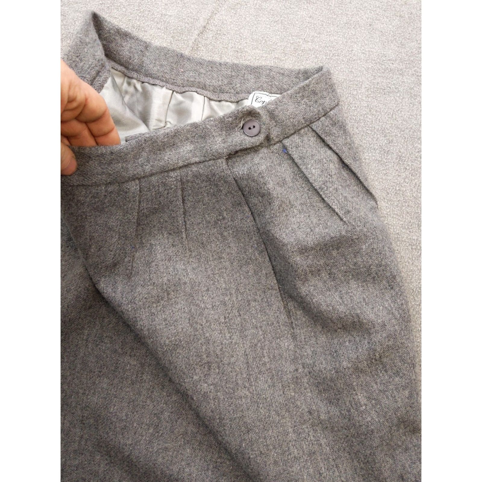Vintage VINTAGE Copley Square Ltd Skirt Womens 12 Gray Midi Pencil Button Slit USA Size 34" / US 12 / IT 48 - 7 Thumbnail