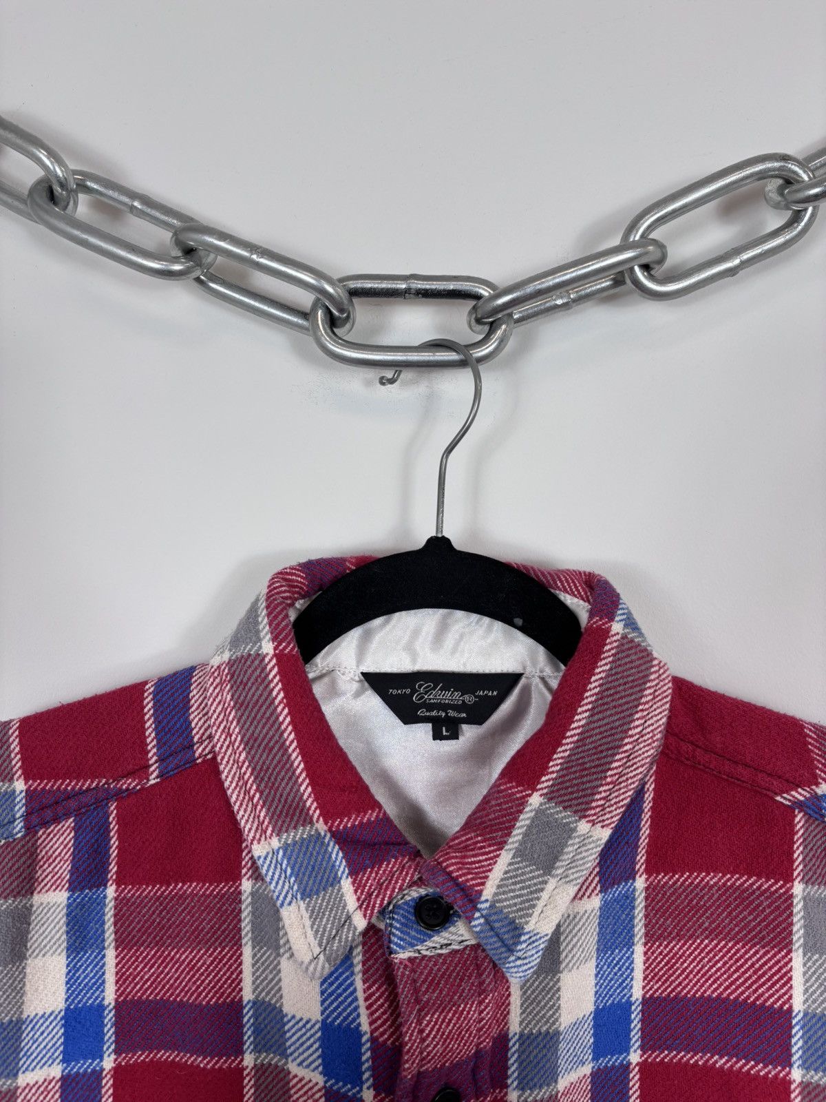 Edwin Edwin Tokyo Japan Men’s Checkered Lined Flannel Shirt Jacket Size US L / EU 52-54 / 3 - 4 Thumbnail