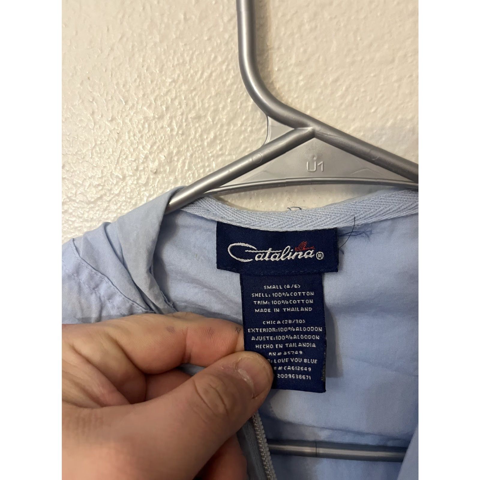 Catalina VTG Catalina Blue Hooded Windbreaker Full Zip Jacket Size Small EUC Lightweight Size S / US 4 / IT 40 - 2 Thumbnail