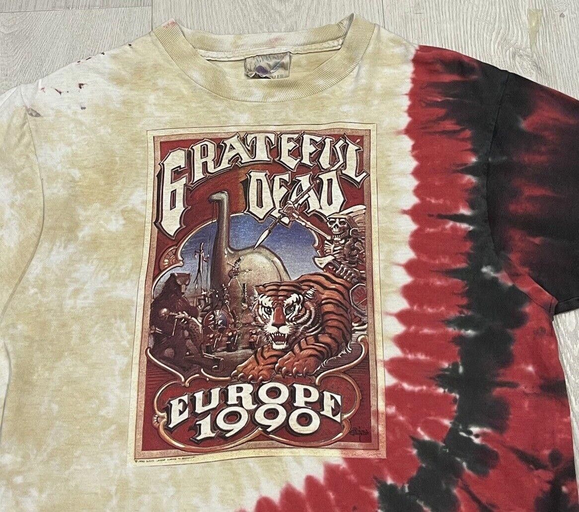Grateful Dead × Liquid Blue Vintage 1990 Grateful Dead Europe Tour T Shirt Men’s Large Size US L / EU 52-54 / 3 - 4 Thumbnail