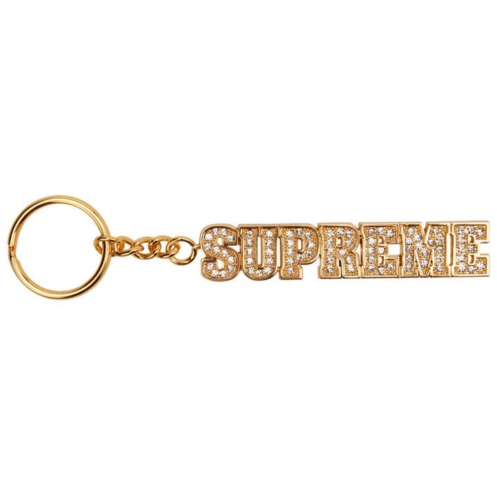 Supreme Gold Block Bling Logo Keychain DS Size ONE SIZE - 1 Preview