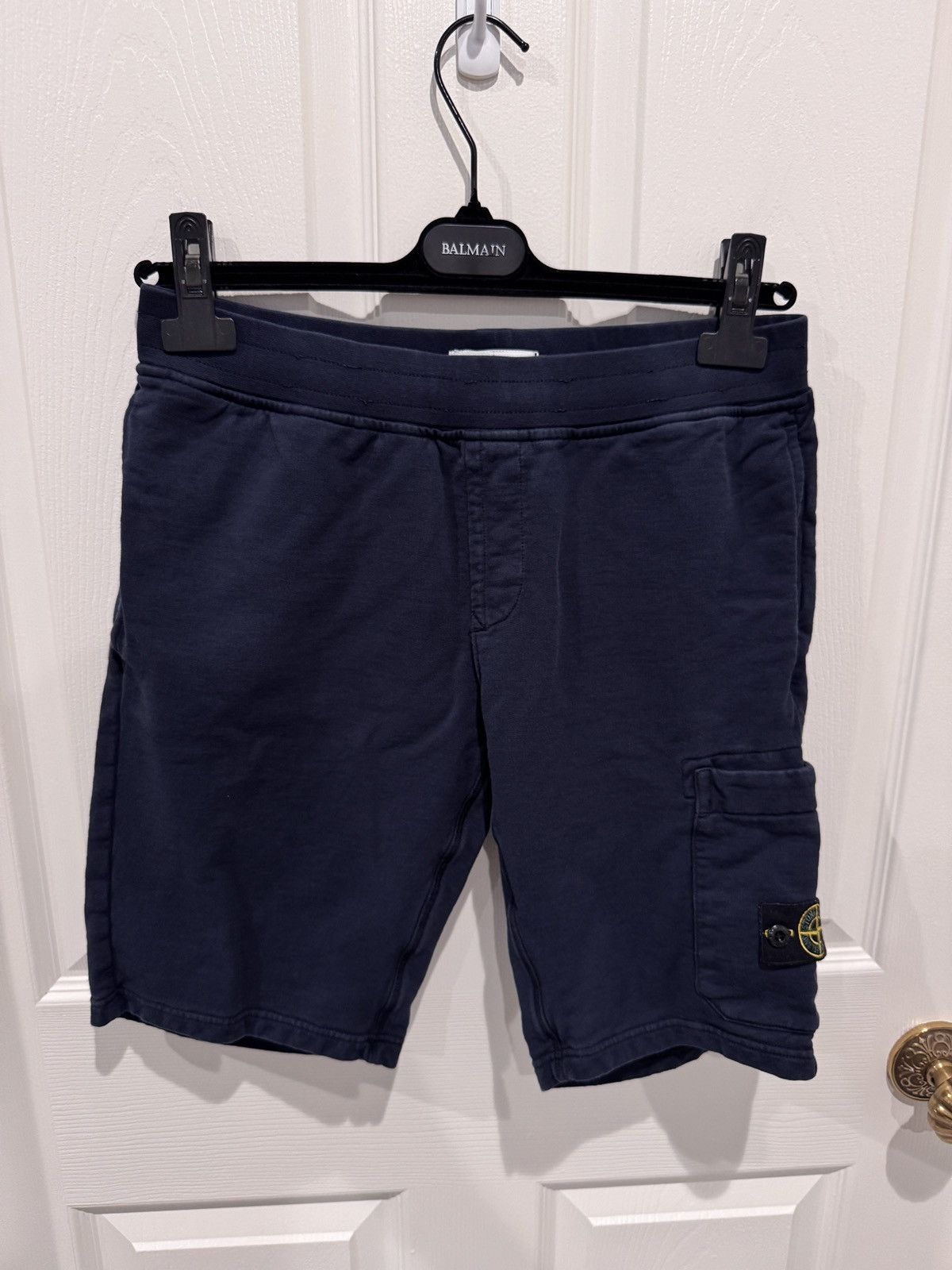 Stone Island Junior Kids Navy Sweat Shorts Size 14
