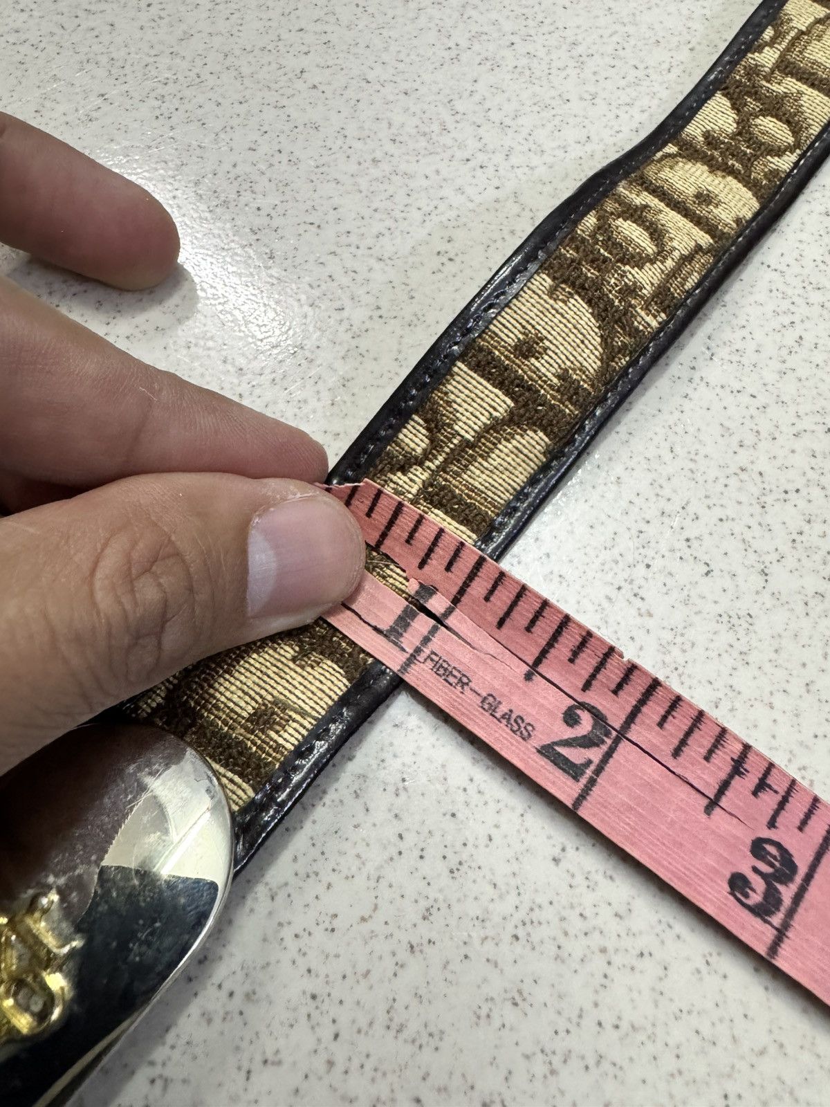 Dior VINTAGE CHRISTIAN DIOR MONOGRAM BELT 27-30" Size 28 - 6 Thumbnail