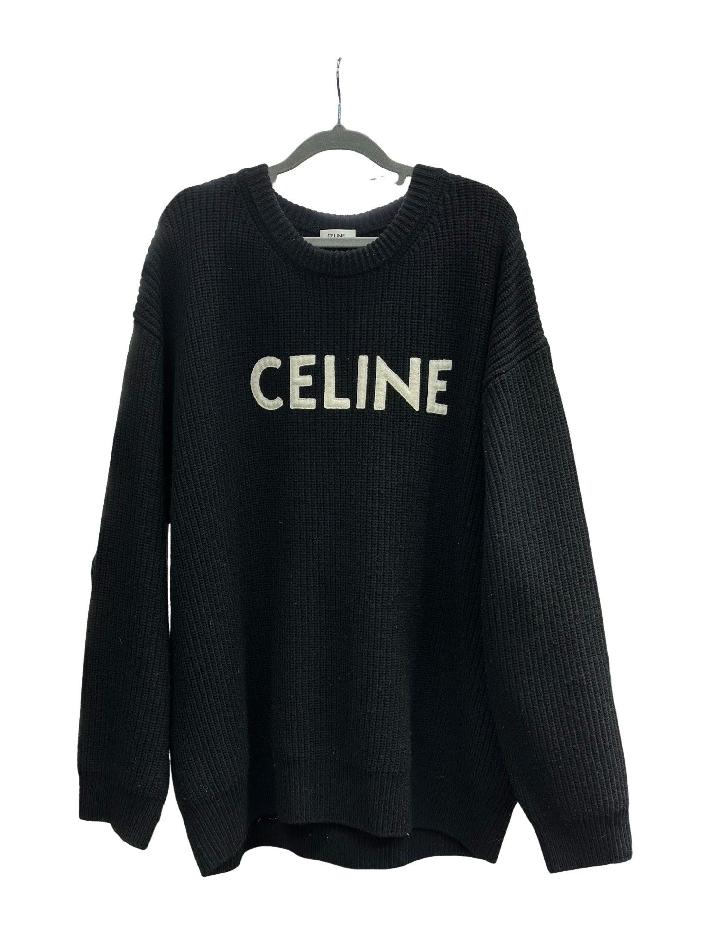 Celine CELINE Embroidered Logo Wool Sweater Size S Size US S / EU 44-46 / 1 - 1 Thumbnail
