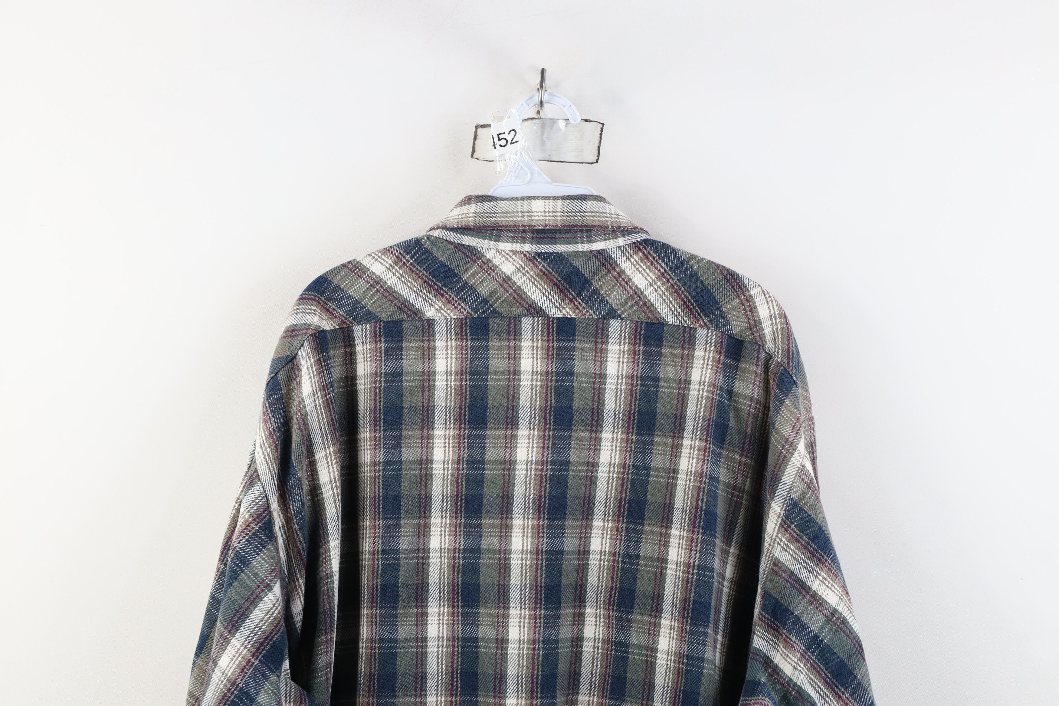 Vintage Vintage 90s OshKosh B'Gosh Heavy Flannel Button Down Shirt Size US XXL / EU 58 / 5 - 14 Thumbnail