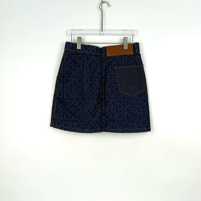 Loewe Loewe Washed blue full logo double leather label denim ski Size 25" / US 0 / IT 36 - 4 Thumbnail