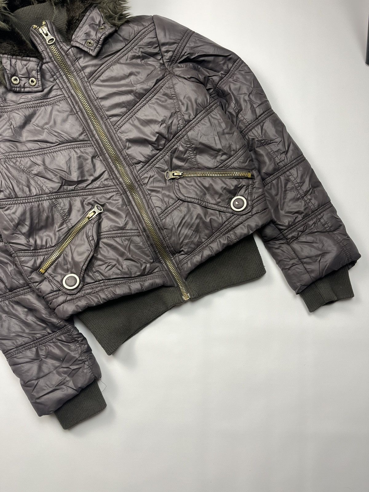 If Six Was Nine Vintage LGB If Six Was Nine Style Faux Fur Zip Bomber Size M / US 6-8 / IT 42-44 - 3 Thumbnail