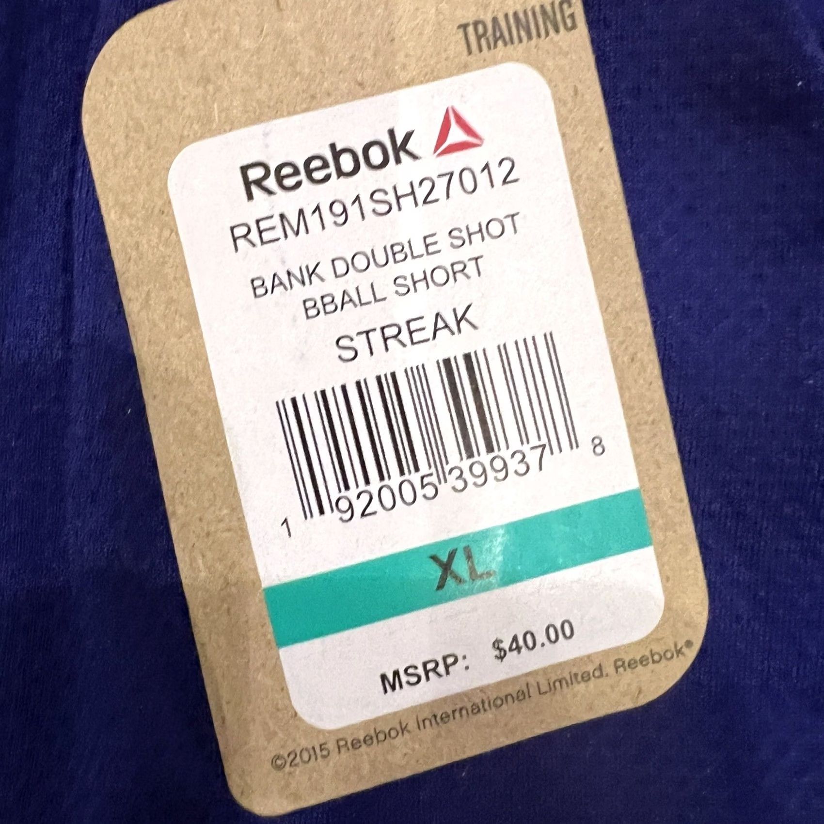 Reebok Reebok Basketball Shorts Men's XL Blue NWT Size US 36 / EU 52 - 4 Thumbnail