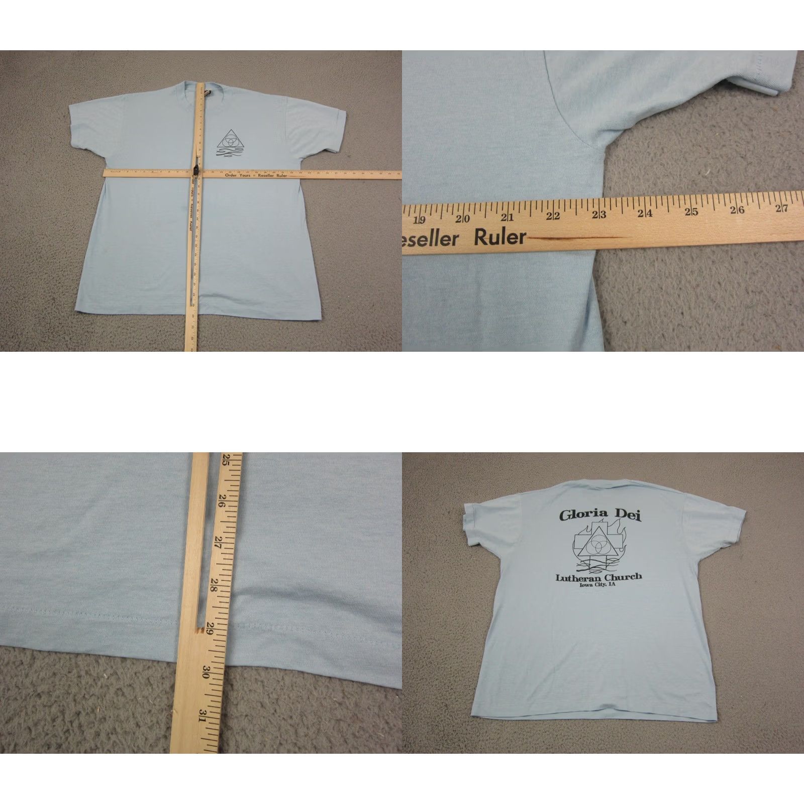 Fruit Of The Loom Vintage Fruit of the Loom Shirt XL Blue Logo Crew Neck Short Sleeve Mens US Made USA Size US XL / EU 56 / 4 - 8 Thumbnail