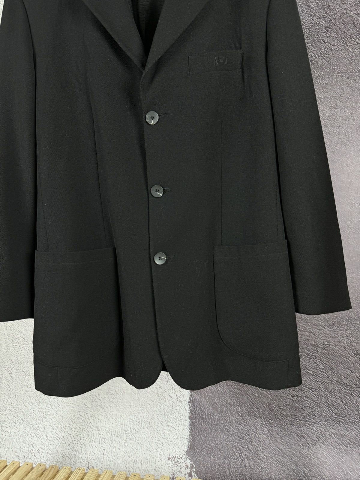 Armani Armani Jeans vintage embroidery logo 3 button blazer Size 42L - 8 Thumbnail