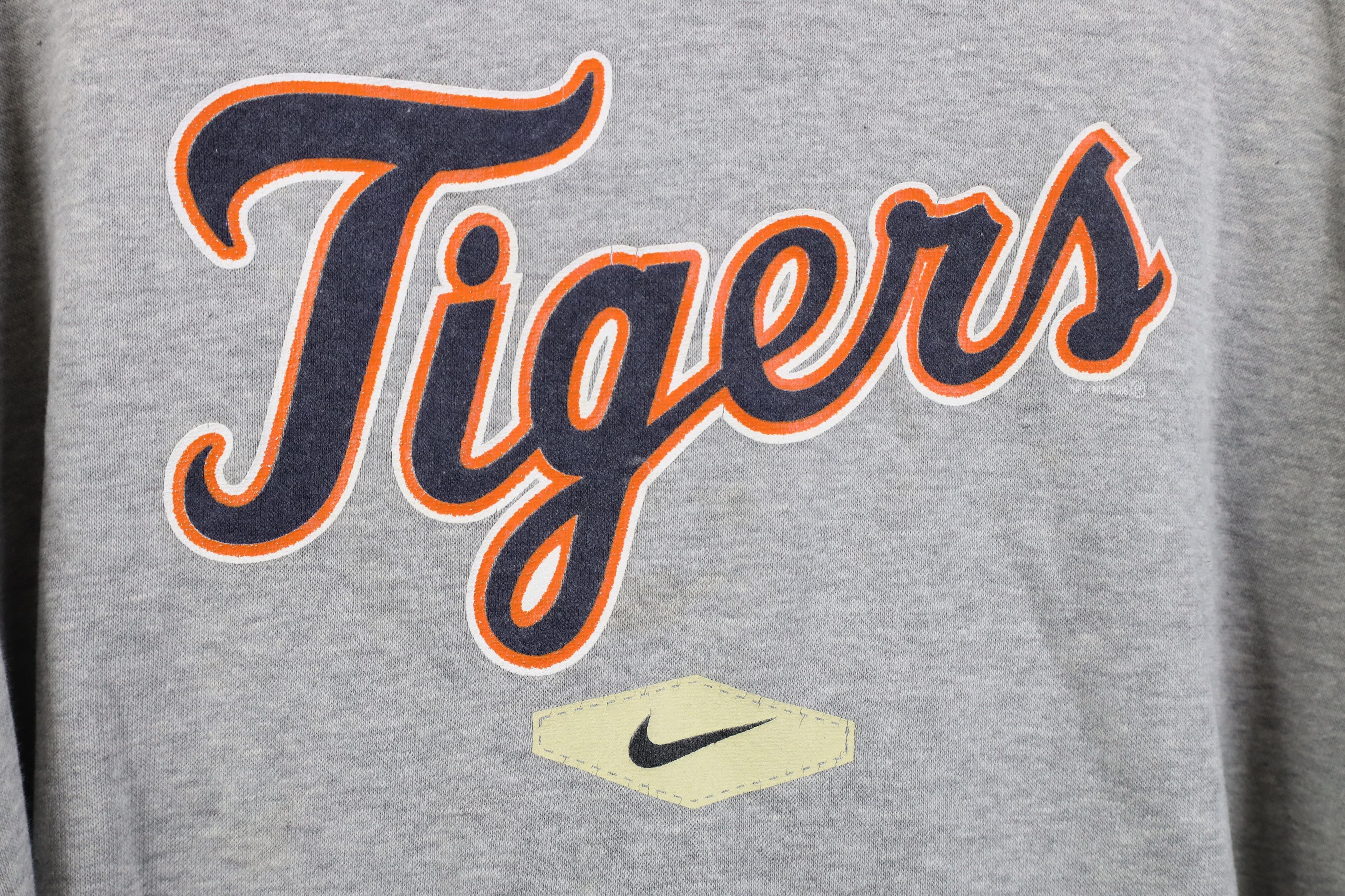 Nike Vintage Nike Center Swoosh Detroit Tigers Baseball Hoodie Size US L / EU 52-54 / 3 - 4 Thumbnail