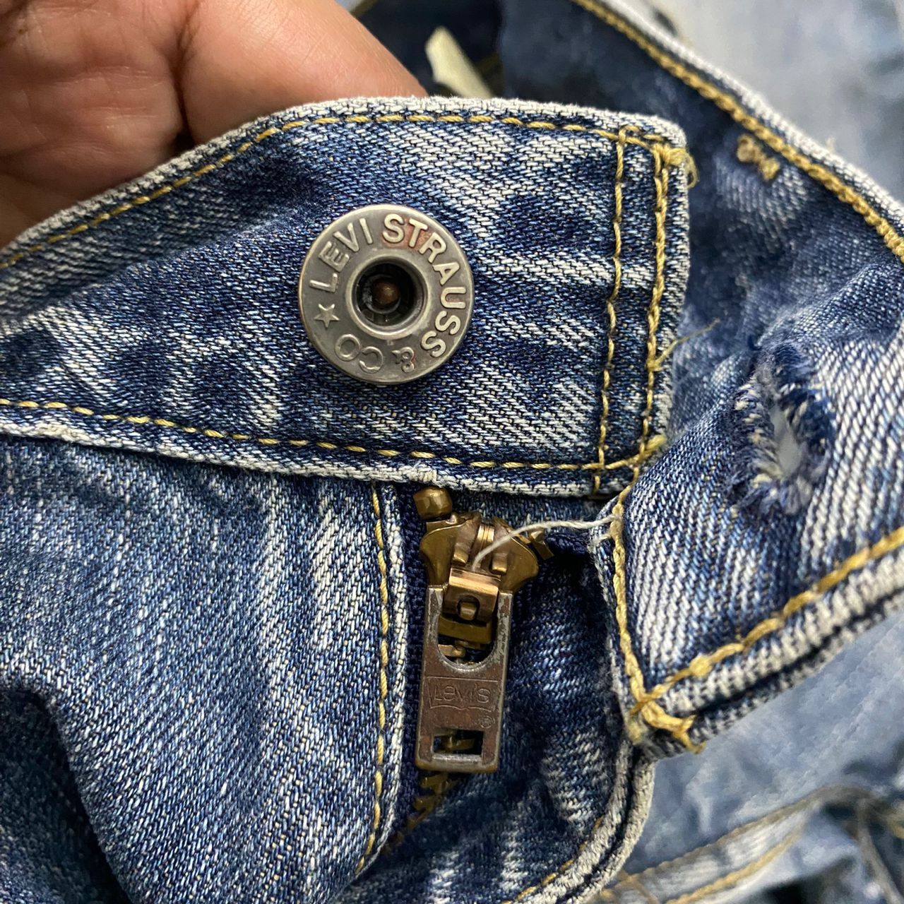 Japanese Brand 💥Vintage Levis 503 Distressed Denim Kurt Cobain Style Size US 32 / EU 48 - 13 Thumbnail