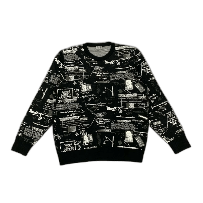 Dior Dior Black Graphic Knit Sweatshirt L Size-yf Size US L / EU 52-54 / 3 - 1 Thumbnail