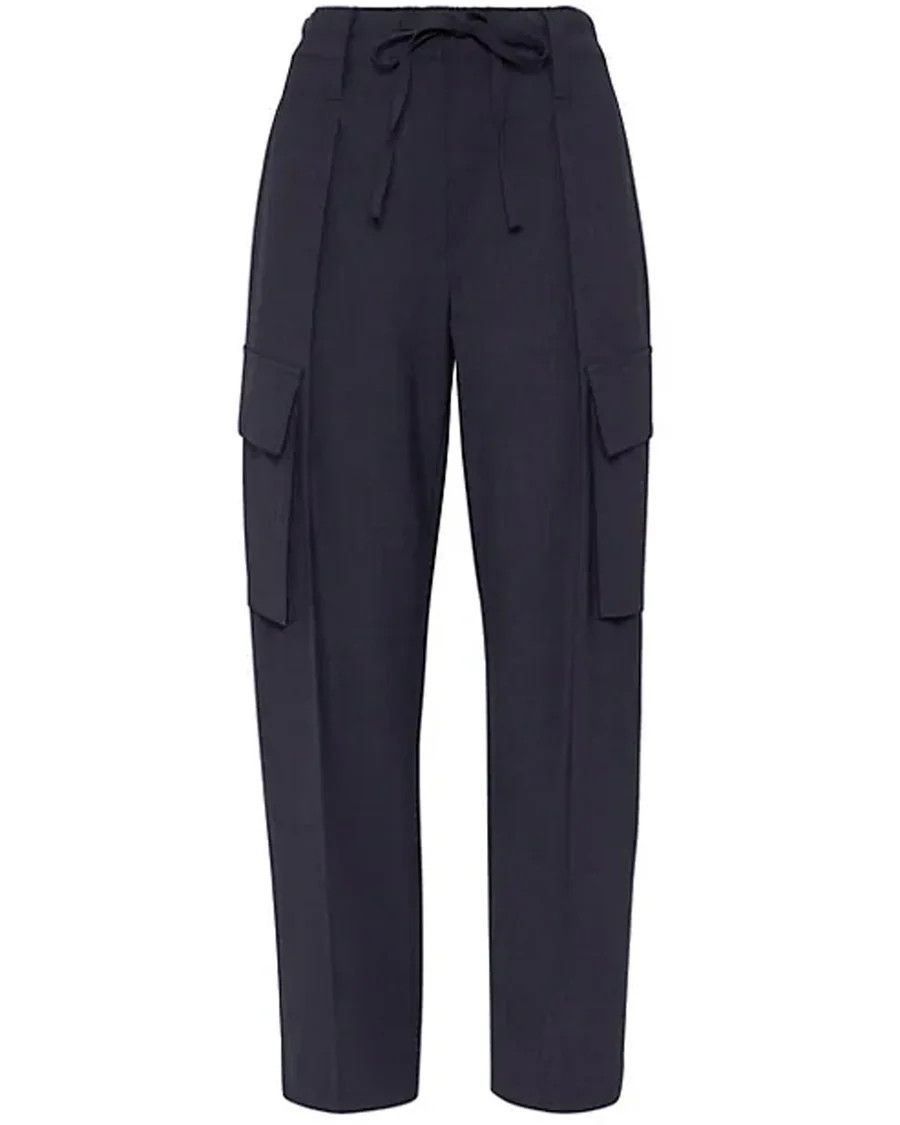 Brunello Cucinelli o1la1rc1a0325 Cargo Pants in Navy Size 26" / US 2 / IT 38 - 1 Thumbnail