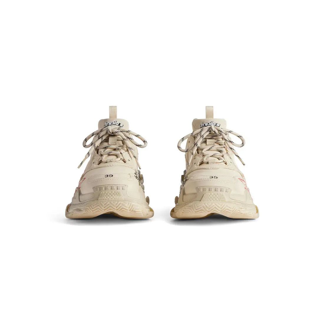 Balenciaga o1srvl11e0325 Triple S Sneakers DIY Metal in Multicolor Size US 7 / EU 40 - 3 Thumbnail