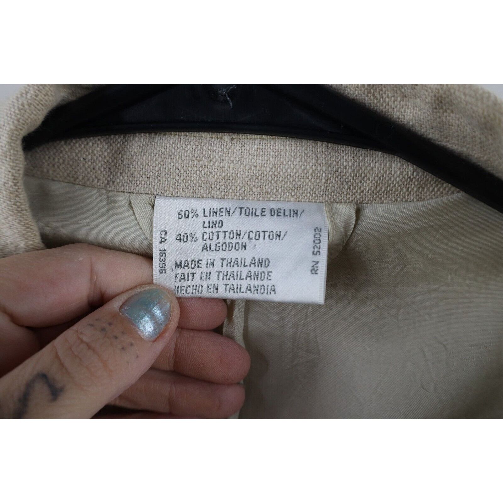 Vintage Vintage 90s Streetwear Linen Blend 2 Button Suit Coat Size US L / EU 52-54 / 3 - 8 Thumbnail