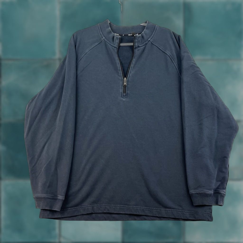 Vintage Public Rec Quarter 1/4 Zip Weekend Pullover Mens 2XL Navy Blue Pima Cotton Sweatshirt Size US XXL / EU 58 / 5 - 1 Thumbnail