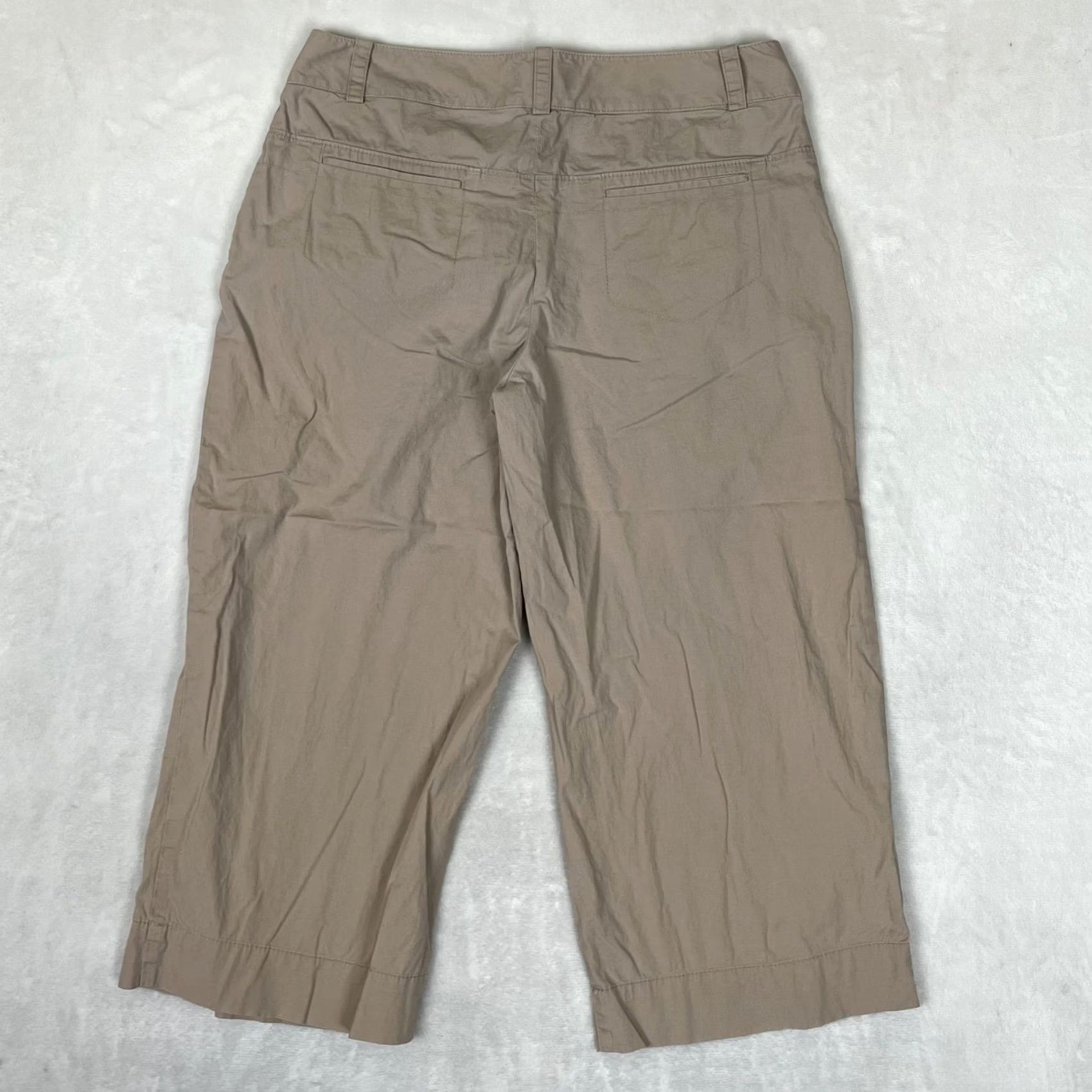 Mossimo Vintage Mossimo Pants Womens 6 Beige Twill Chino Stretch Crop Summer Y2K Capri Size 28" / US 6 / IT 42 - 5 Thumbnail