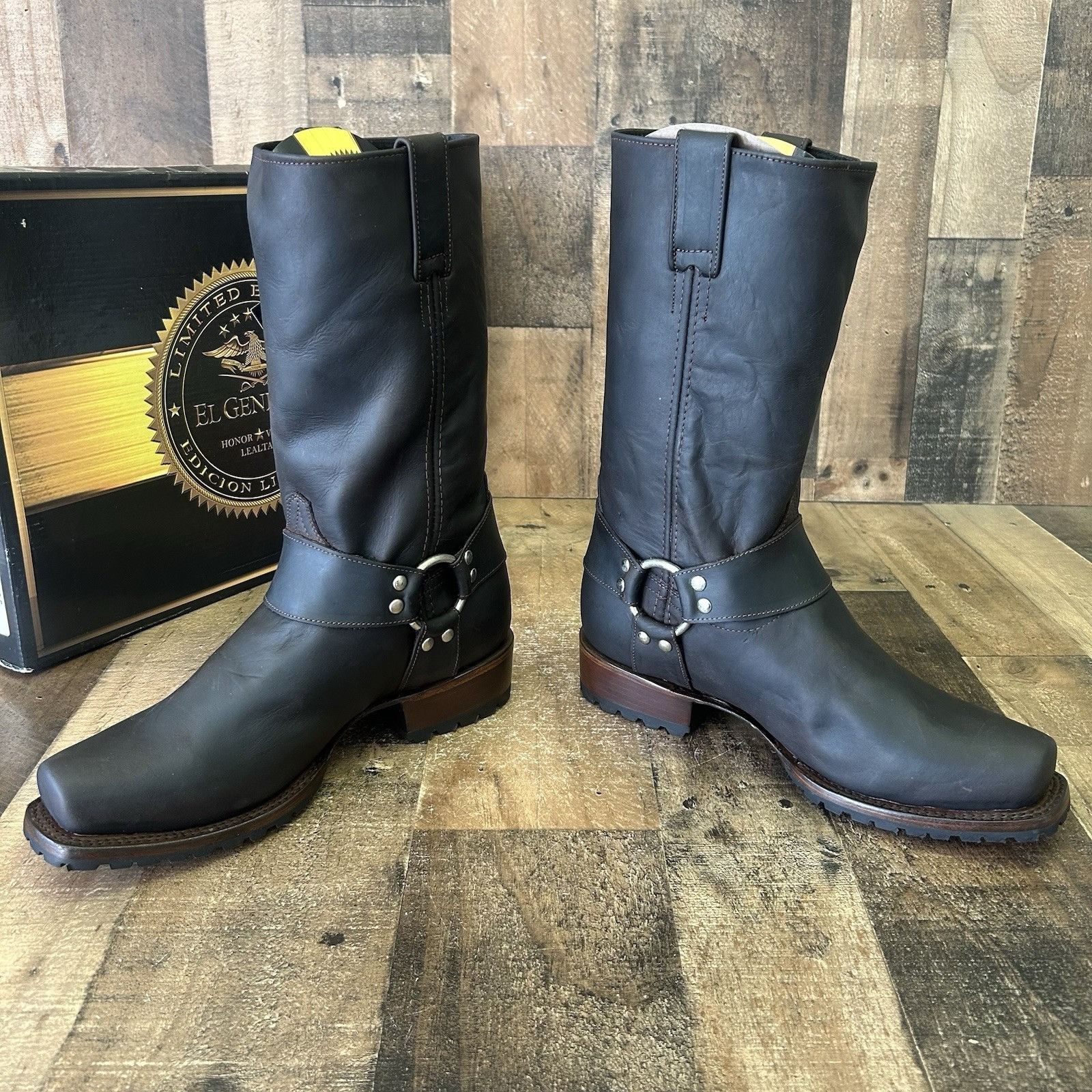 Vintage El General Buckle Harness Brown Boots Mens 10.5 Size US 10.5 / EU 43-44 - 11 Thumbnail