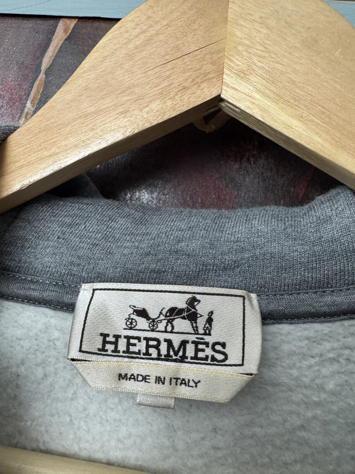 Hermes Hermes Leather Horse Patch Hoodie Rare High End Luxury Size US L / EU 52-54 / 3 - 3 Thumbnail