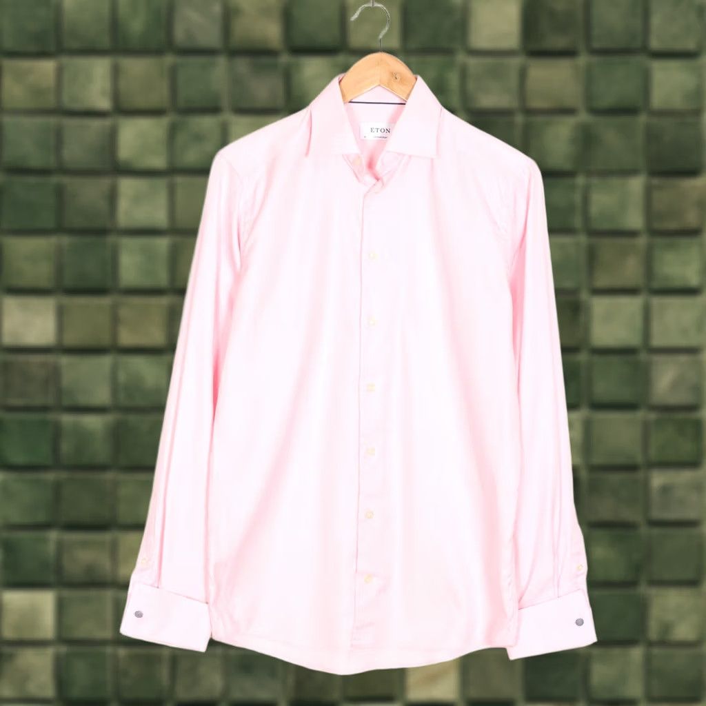 Eton VINTAGE ETON Signature Twill Shirt Men Size 38 15 Contemporary Fit Long Sleeve Formal Size 40R - 1 Thumbnail
