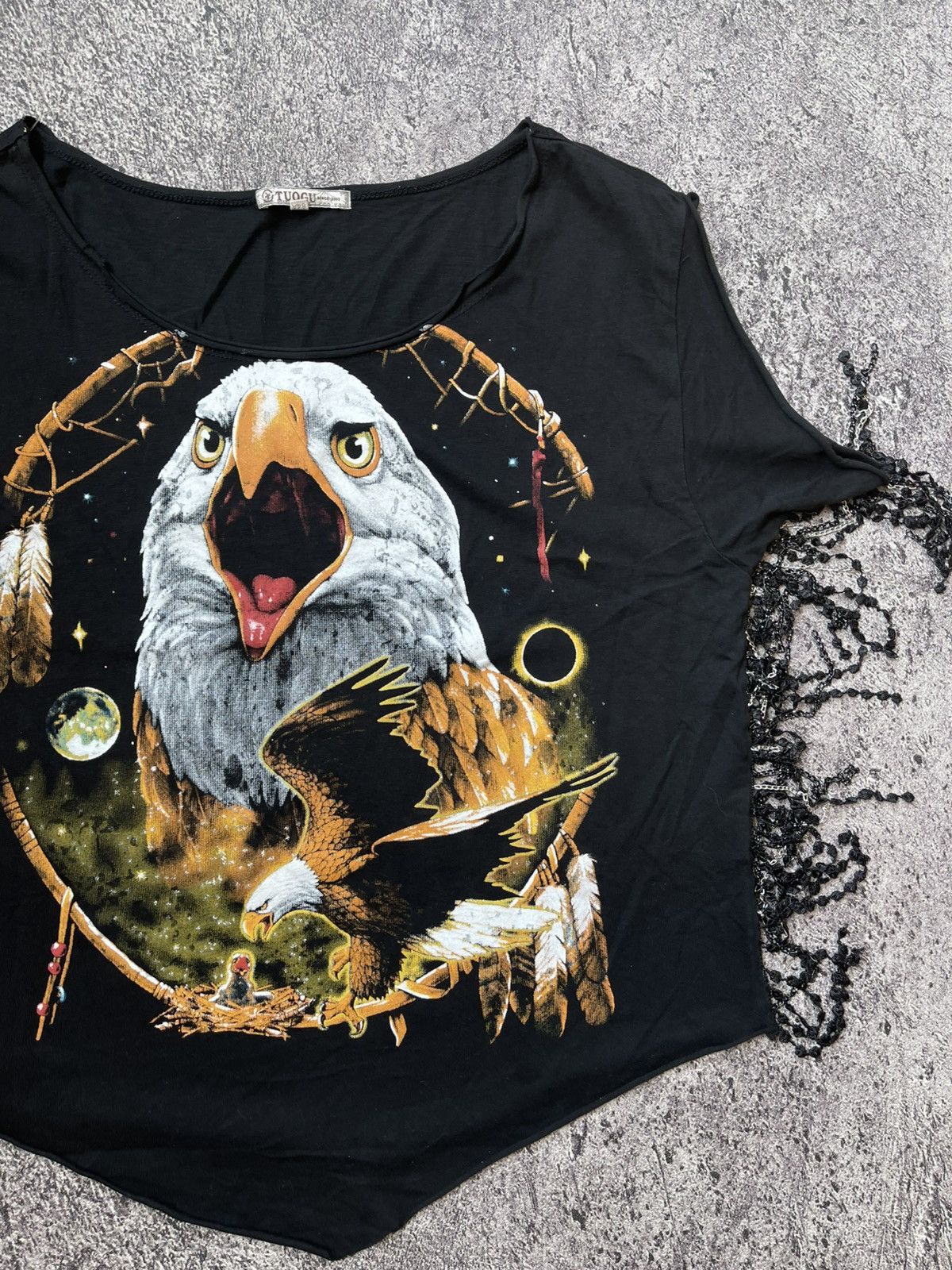 Hysteric Glamour Y2K Tuogu eagles ifsixwasnine fringe tshirt Size L / US 10 / IT 46 - 2 Thumbnail