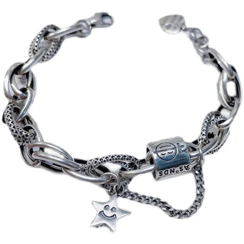 Jewelry Smile Face Thai Silver Female Tank Chains Jewelry Size ONE SIZE - 6 Thumbnail
