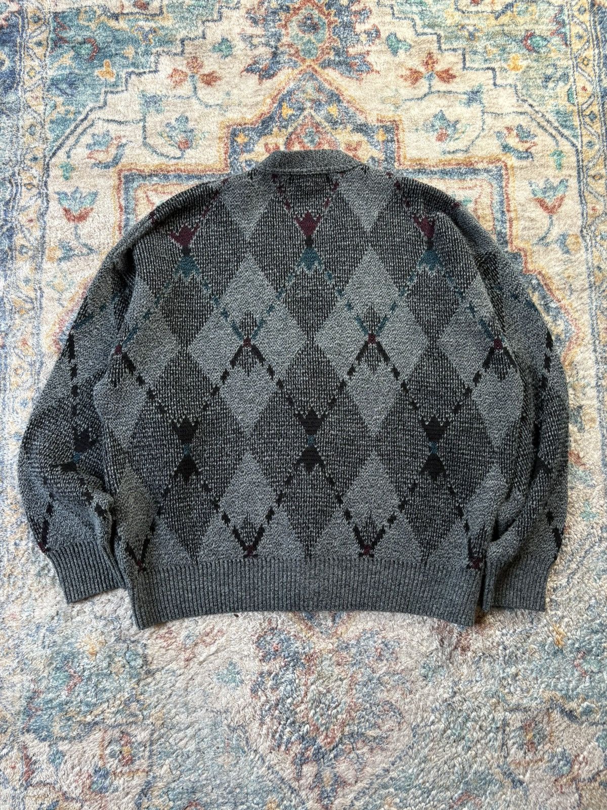 Jantzen Vintage Jantzen Diamond Cardigan Sweater Large Size US L / EU 52-54 / 3 - 2 Thumbnail