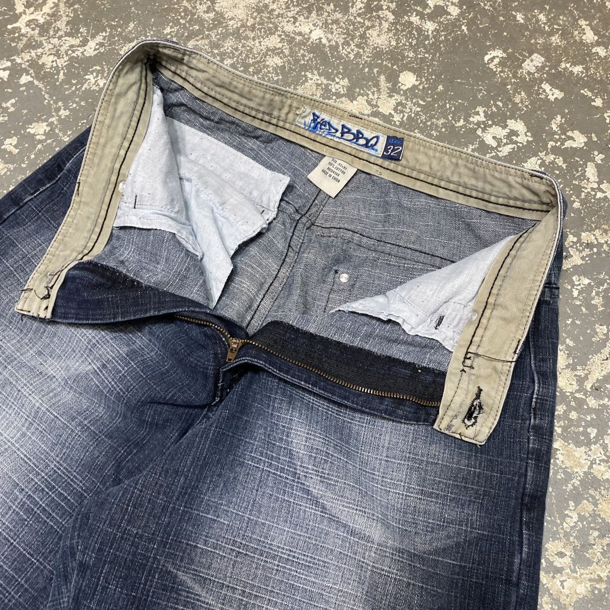 Southpole Vintage Red BBQ Y2K Double Pocket Embroidered Denim Jean Size US 31 - 7 Thumbnail