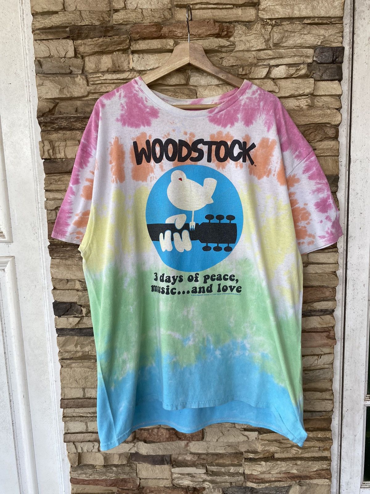 Vintage Woodstock Liquid Blue Tie Dye Tshirt Band Tees Size US XXL / EU 58 / 5 - 1 Thumbnail